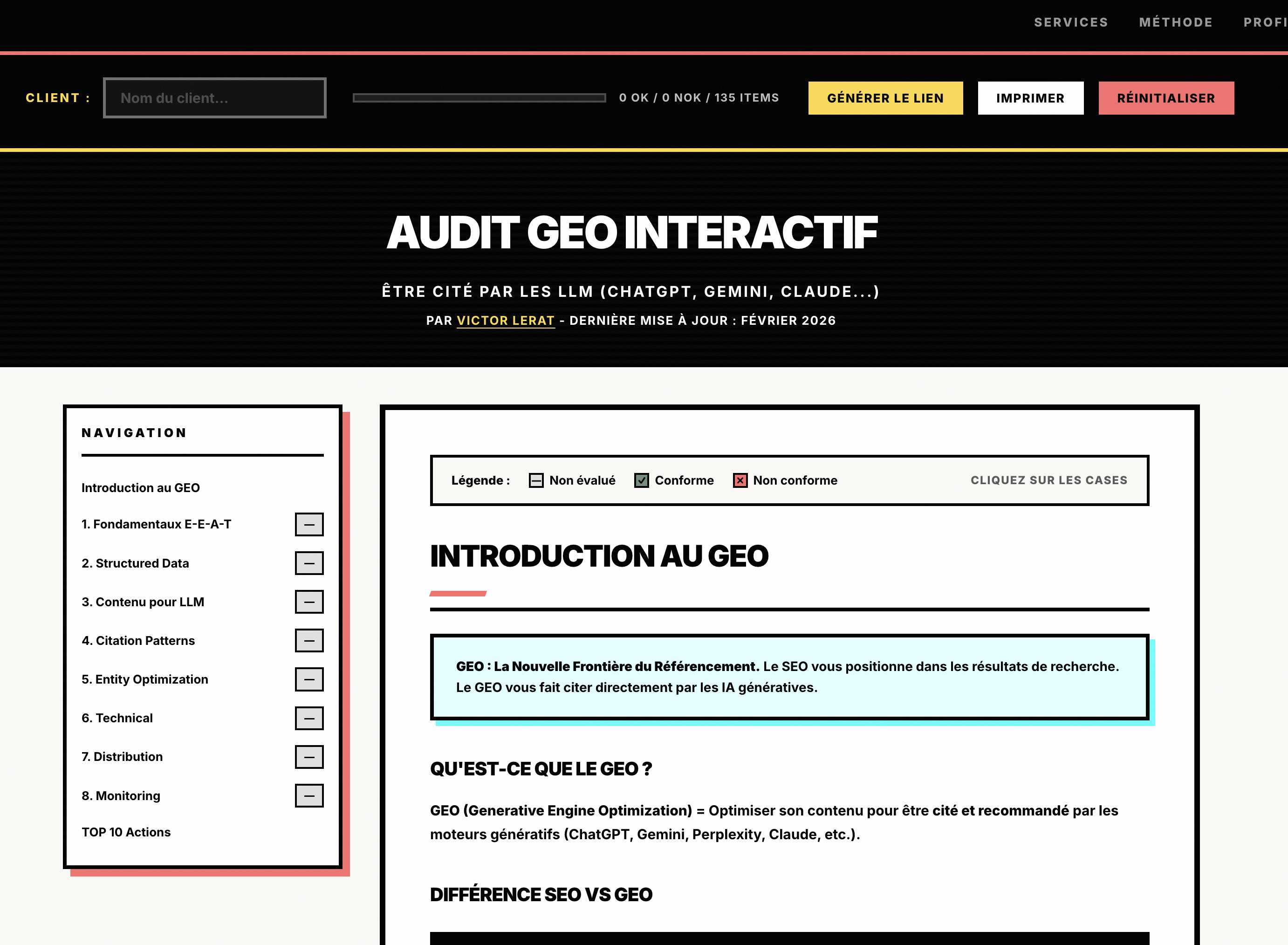 Faites un audit SEO-GEO